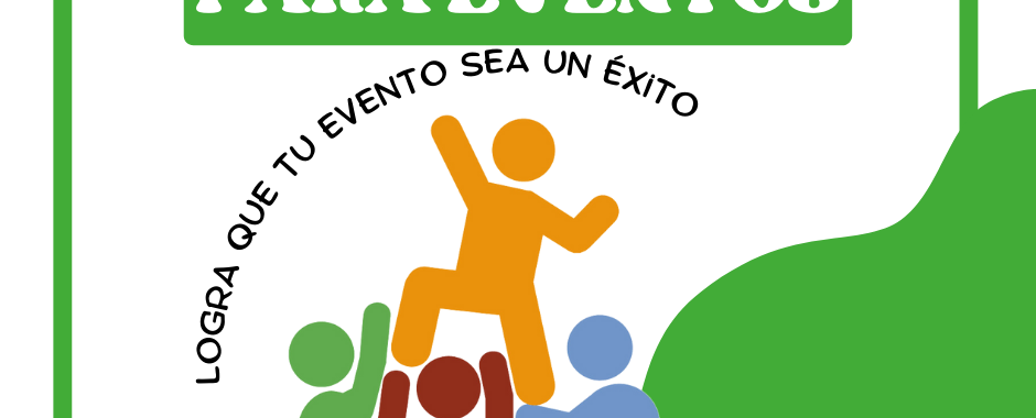 Dibujo en colores verdes con el título: "Ideas originales para eventos", y otro título "Logra que tu evento sea un éxito. Logo Daigon Multimedia